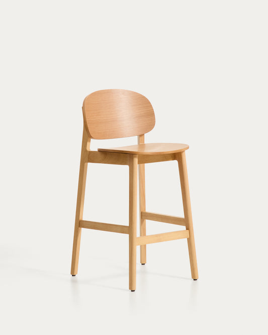 Ludara stool in oak veneer 65cm