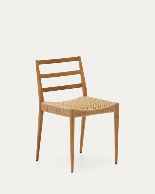 Analy chair in solid oak FSC 100% with natural finish and rope seat