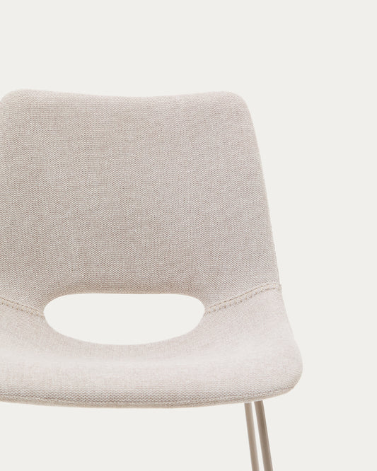 Zahara chair in beige with steel legs in a beige finish FSC 100%