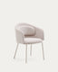 Idaira chair in beige and steel legs in a beige finish, FSC Mix Credit