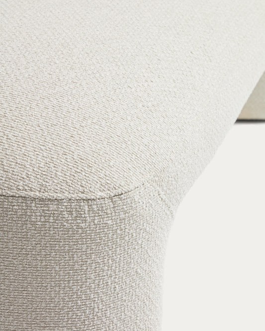 Alira beige chenille bench 140 cm FSC Mix Credit