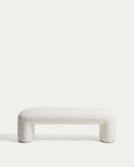 Alira beige chenille bench 140 cm FSC Mix Credit