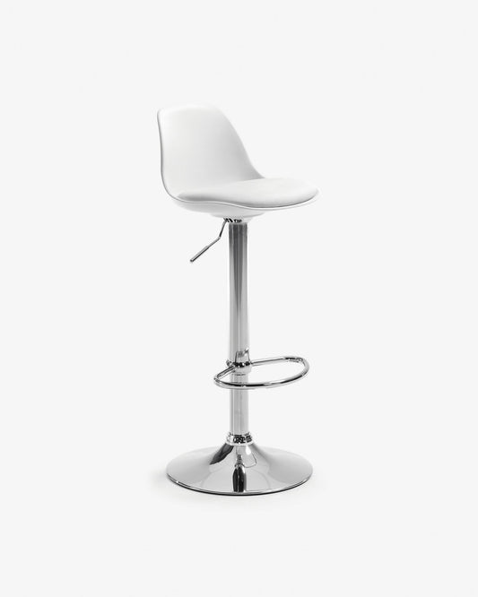 Orlando-T barstool white height 60-82 cm