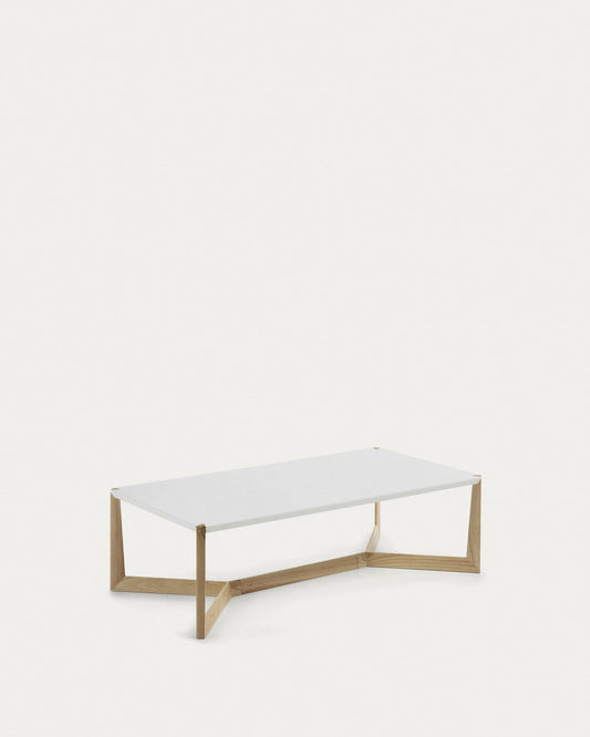 White and ash Quatro coffee table 120 x 60 cm