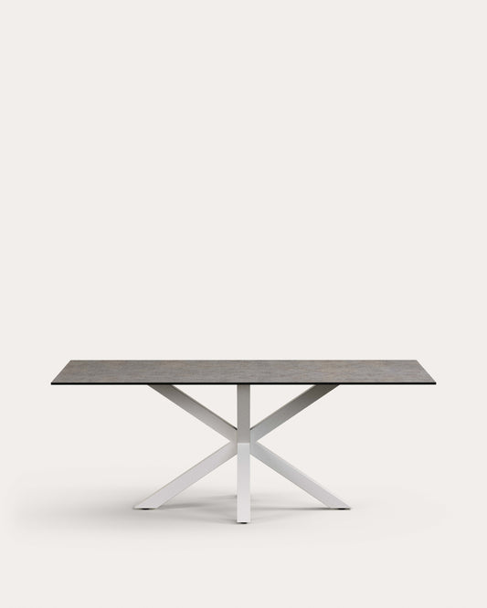 Argo table 200x100, white Porcelain Iron Moss