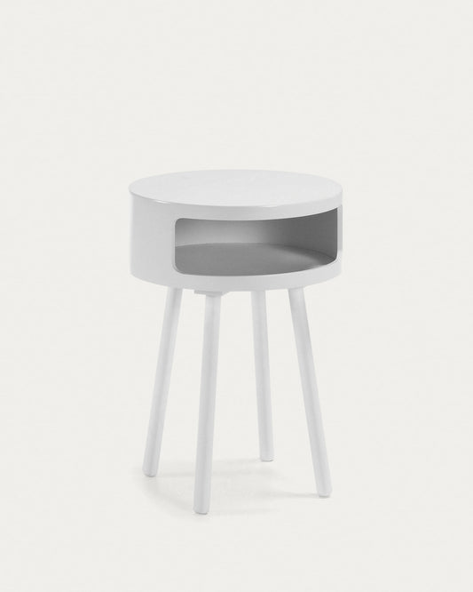 White Kurb B side table Ø 40 cm