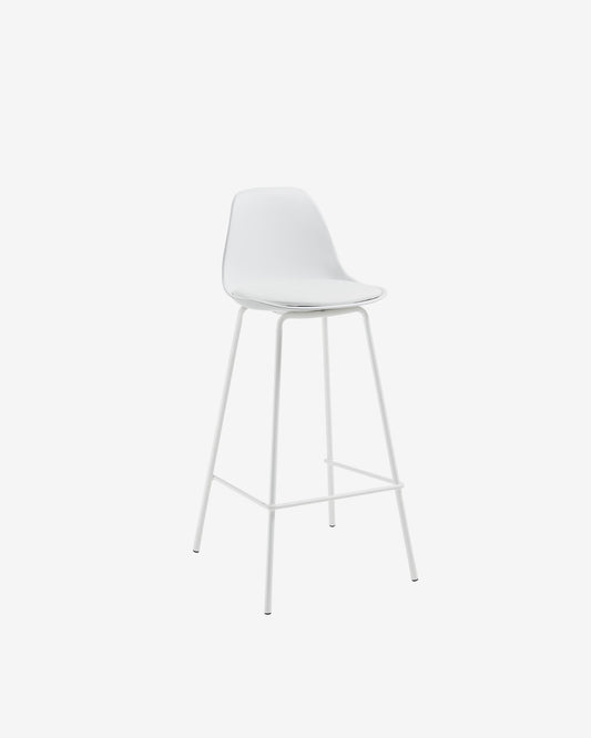 White Brighter barstool height 75 cm