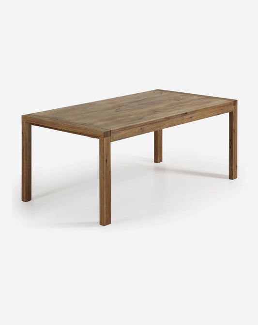 Briva extendable table with a distressed oak wood veneer finish, 180 (220) x 90 cm