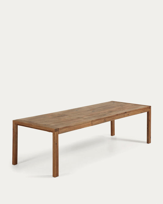 Briva extendable table with a distressed oak wood veneer finish, 200 (280) x 100 cm