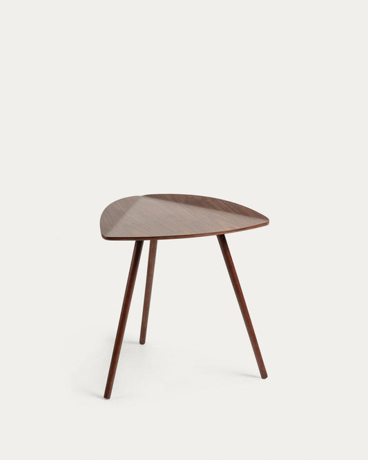 Damasc side table in veneered walnut wood 45 x 47 cm