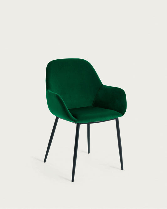 Konna green velvet chair