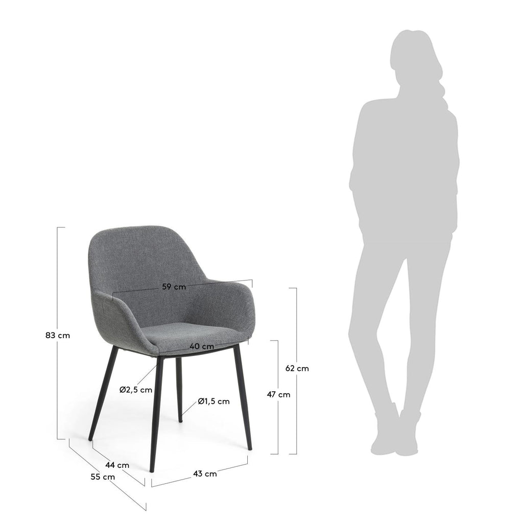 Konna dark grey chair