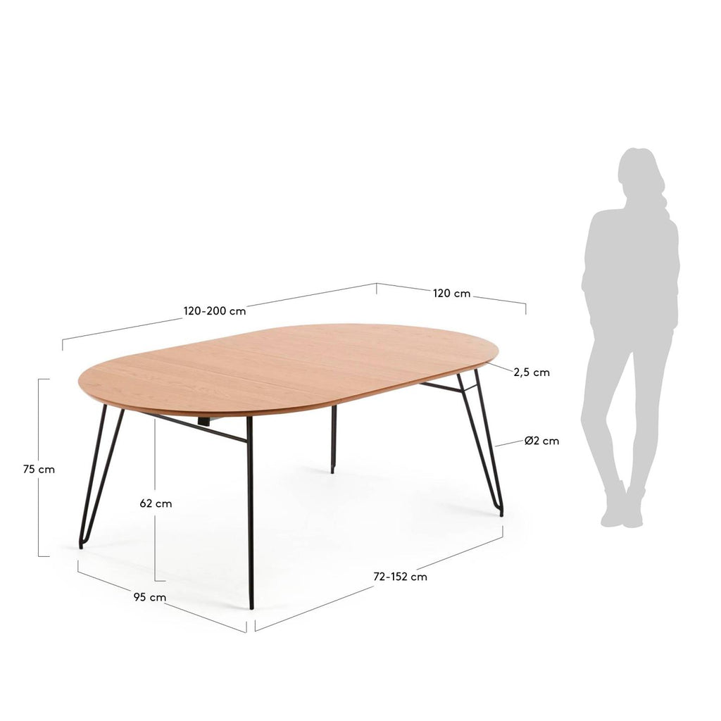 Extendable table Novac Ø 120 (200) cm