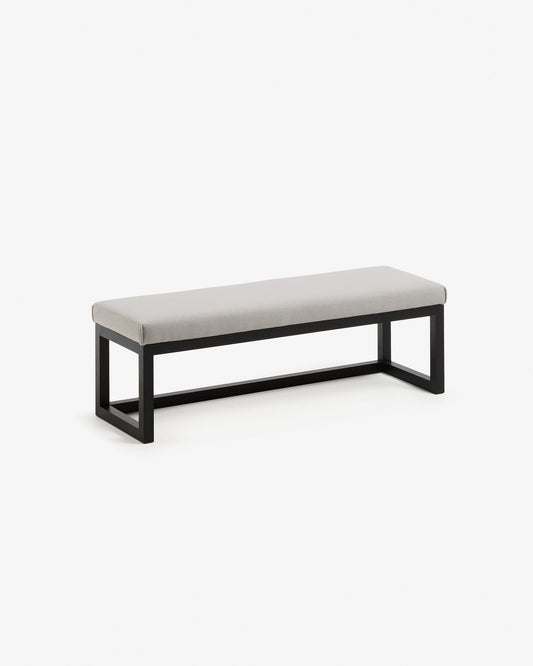 Wood black Loya bench 128 cm