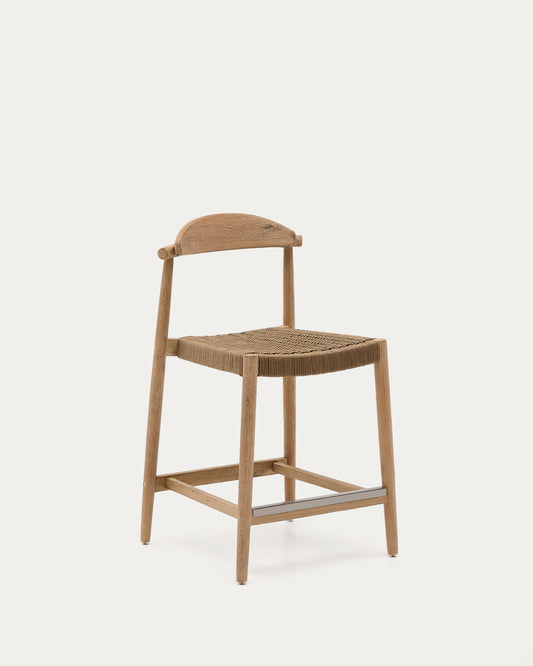 Nina stool in solid acacia wood height 62 cm