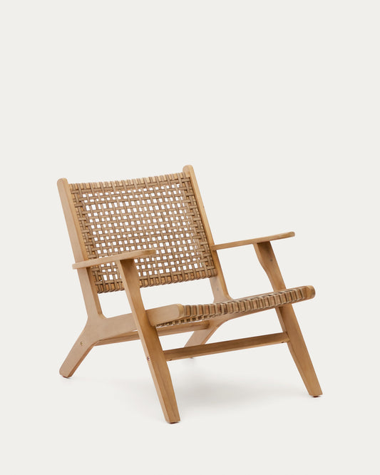 Grignoon chair, made from solid acacia wood and woven wicker FSC 100%