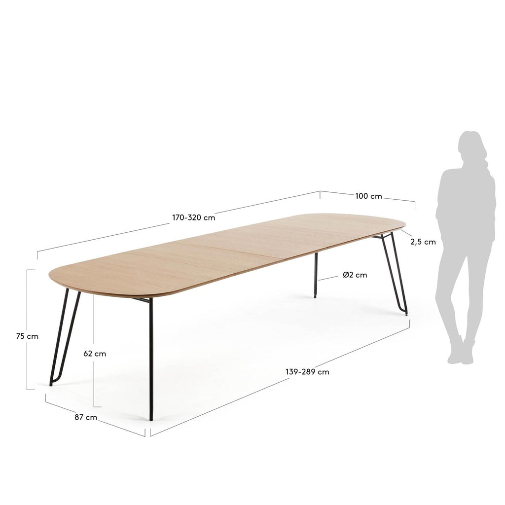 Extendable table Novac 170 (320) x 100 cm