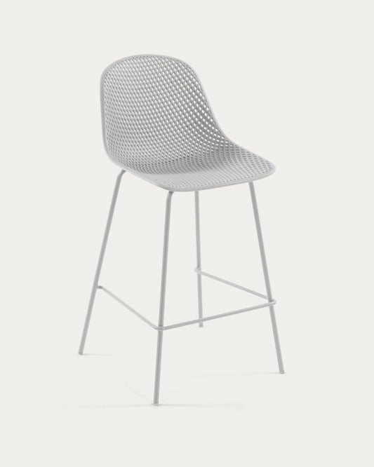 Quinby outdoor stool in white, height 75 cm