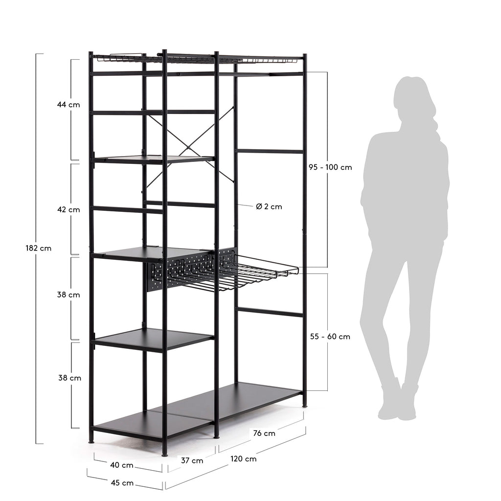 Storn doorless closet 120 x 182 cm