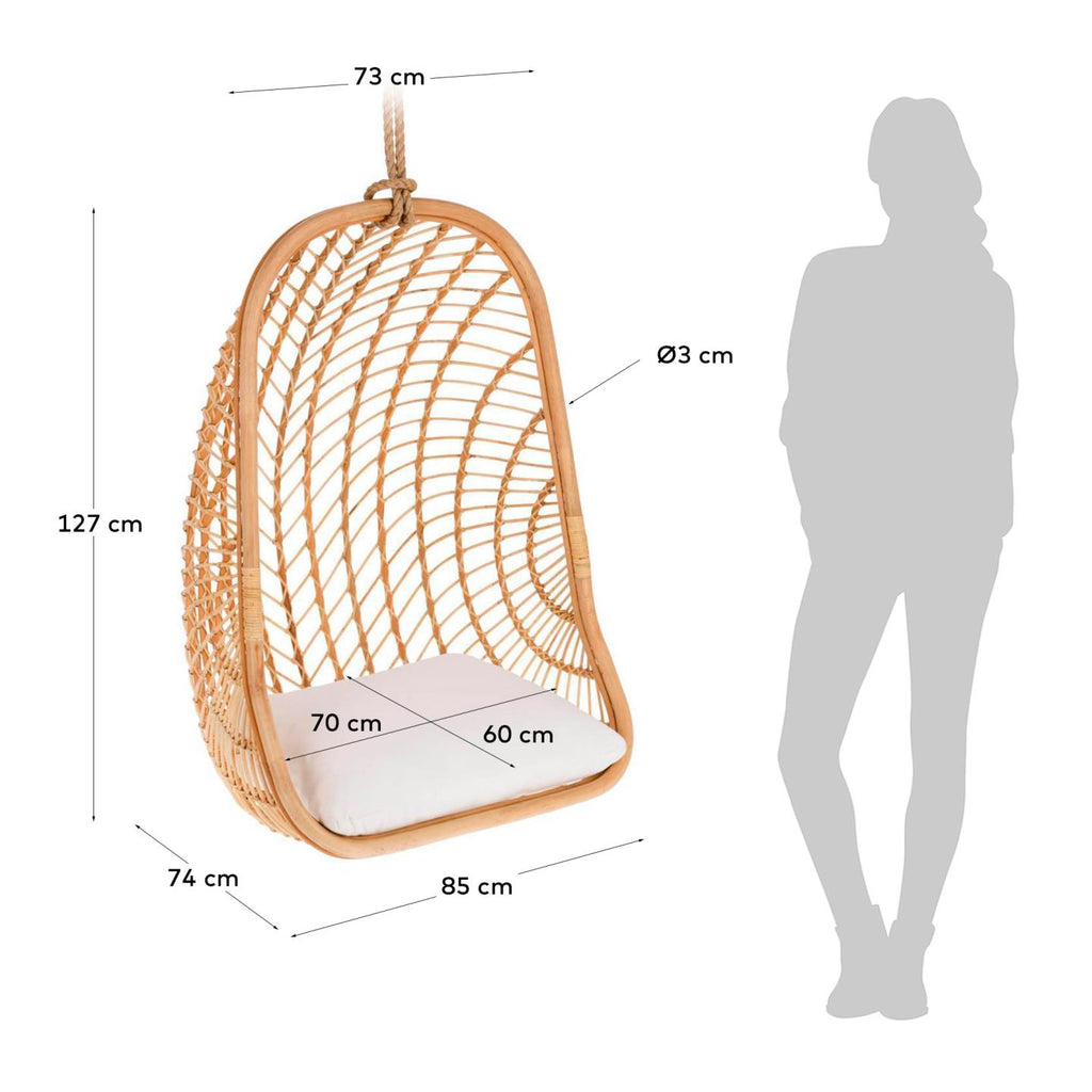 Ekaterina hanging rattan chair