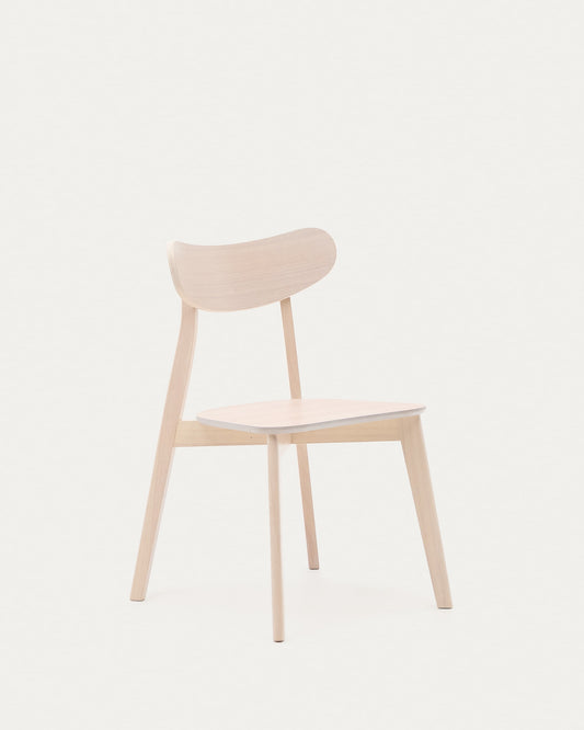 Safina chair in oak veneer and solid rubber wood