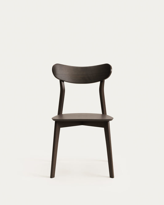 Safina chair in ash veneer and solid rubber wood