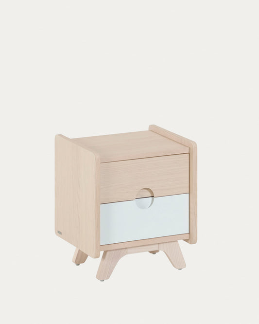 Nunila bedside table in ash veneer 40 x 46 cm FSC 100%