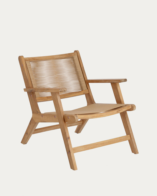 Geralda acacia wood armchair with natural finish FSC 100%