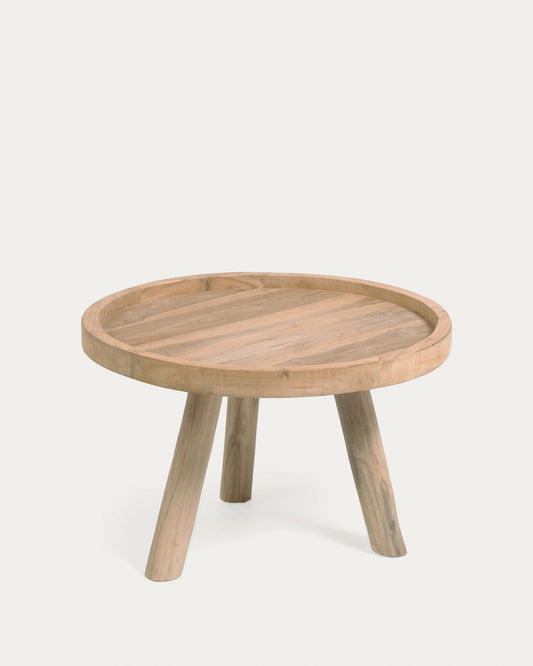 Glenda round solid teak wood coffee table, Ø 55 cm