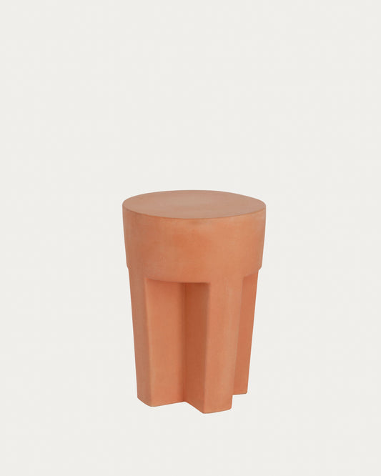 Vilena round outdoor terracotta side table, Ø 33 cm