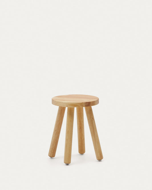 Dilcia kids stool in solid rubber wood 31 cm high