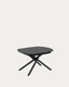 Yodalia extendable table in tempered glass with steel legs in a black finish 130(190)x100 cm