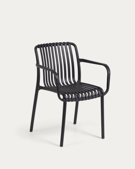 Isabellini stackable outdoor chair in black