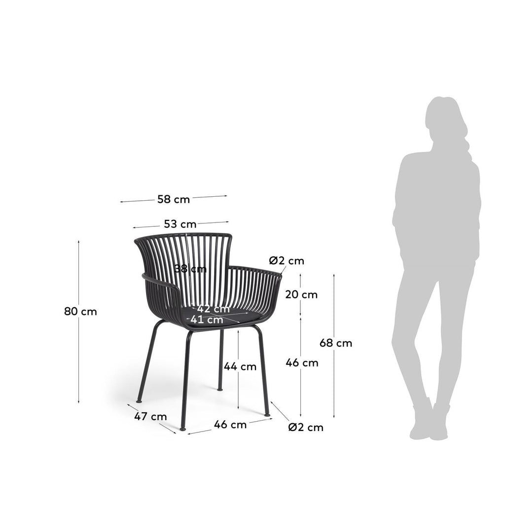 Surpika outdoor chair in black