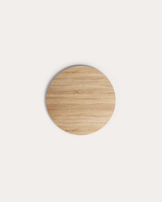 Argo round, wood-effect, melamine table top, Ø 120 cm