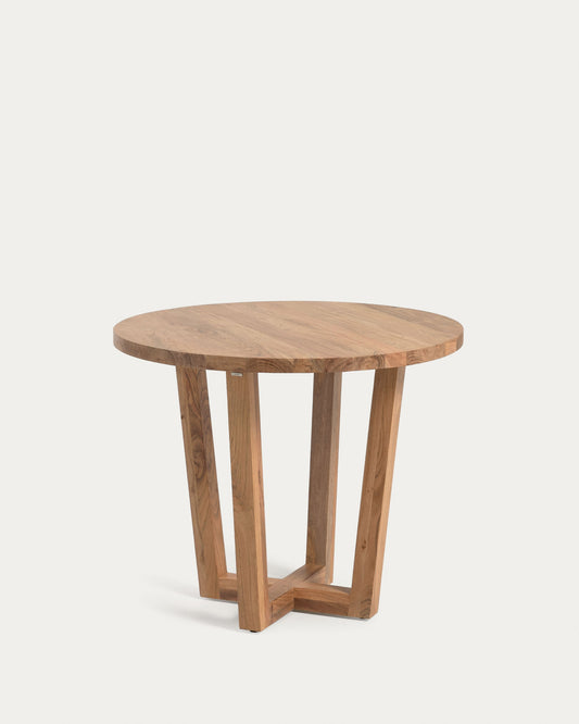 Nahla round table made from solid acacia wood with natural finish Ø 90 cm