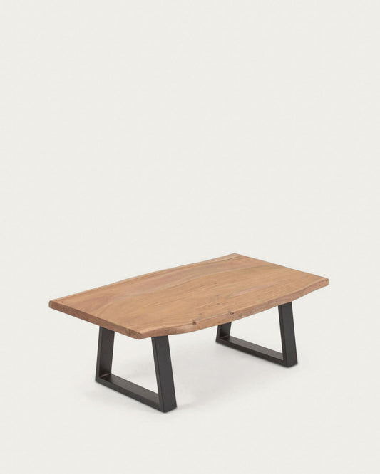 Alaia coffee table made from solid acacia wood with natural finish, 115 x 65 cm