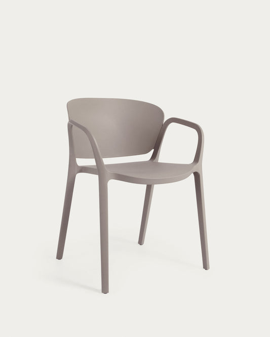 Ania stackable brown garden chair