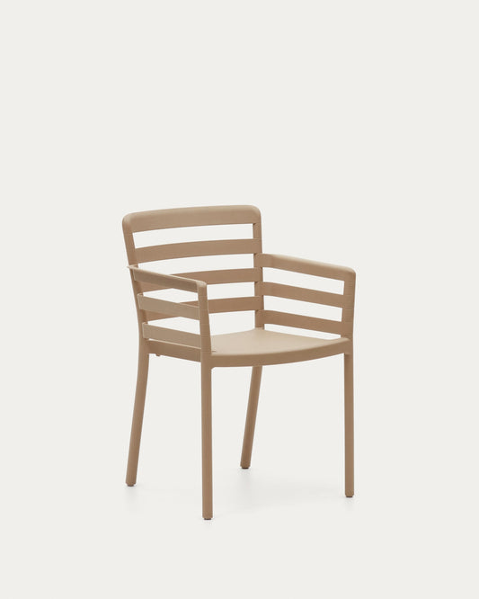 Nariet stackable outdoor chair in beige