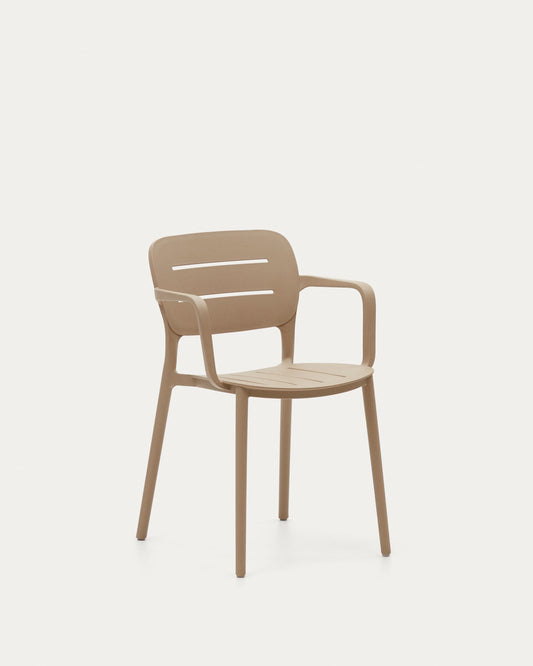 Morella stackable outdoor chair in beige