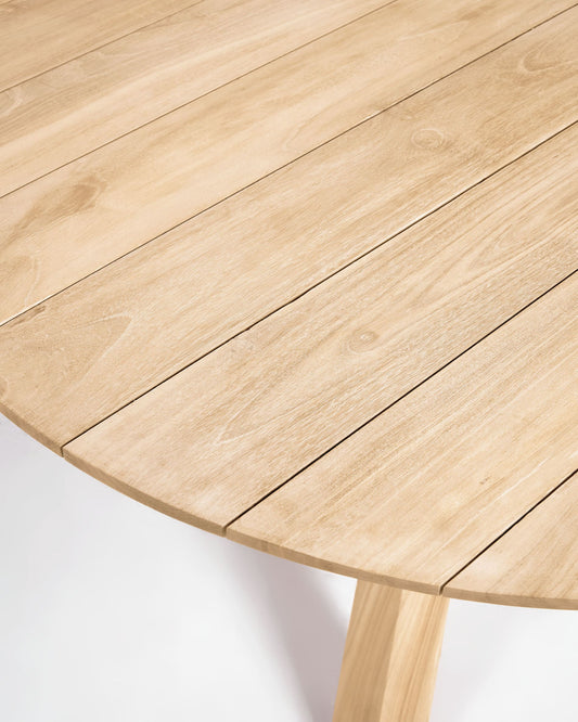 Teresinha round garden table in solid teak Ø 150 cm