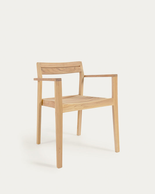 Victoire stackable solid teak outdoor chair