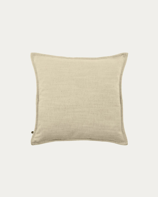 Blok cushion cover in white linen, 45 x 45 cm