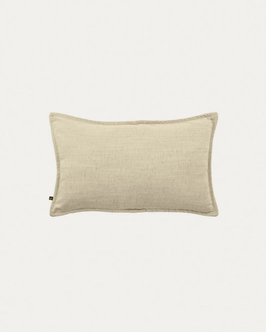 Blok cushion cover in white linen, 30 x 50 cm