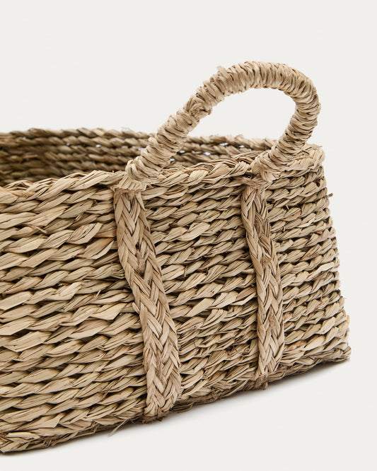 Milly set of 2 natural fibre baskets, 32 x 20 cm / 34 x 20 cm