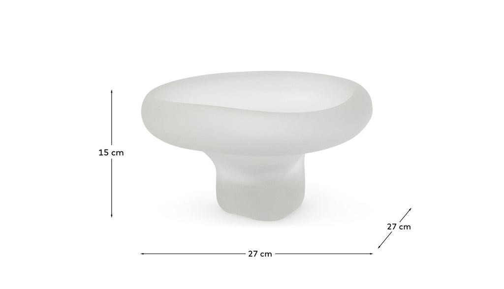 Ondaro frosted glass centrepiece 15cm