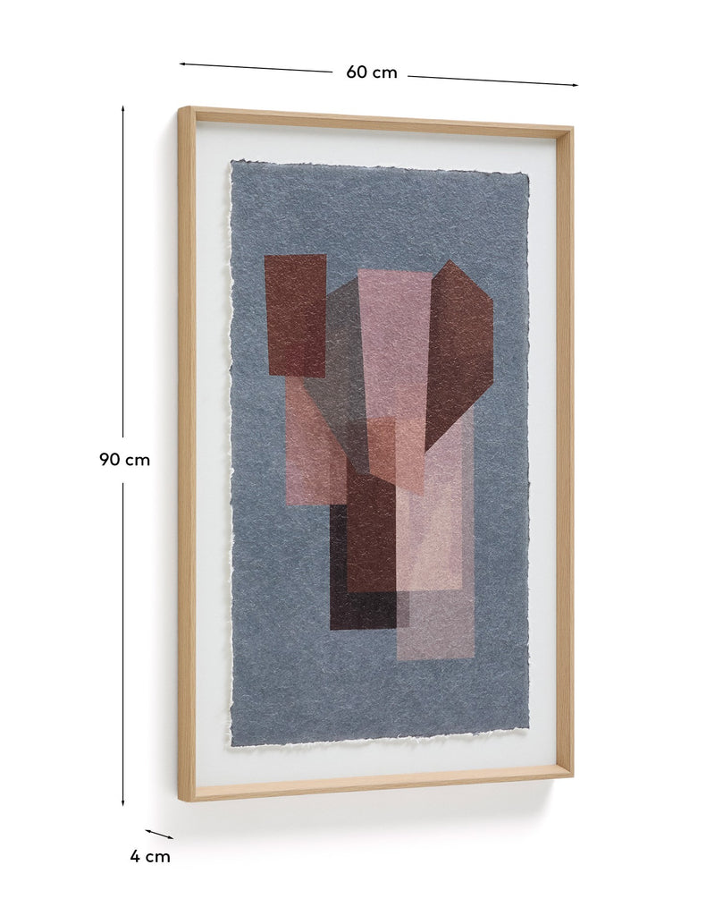 Veluni multicoloured recycled paper picture 60 x 90cm