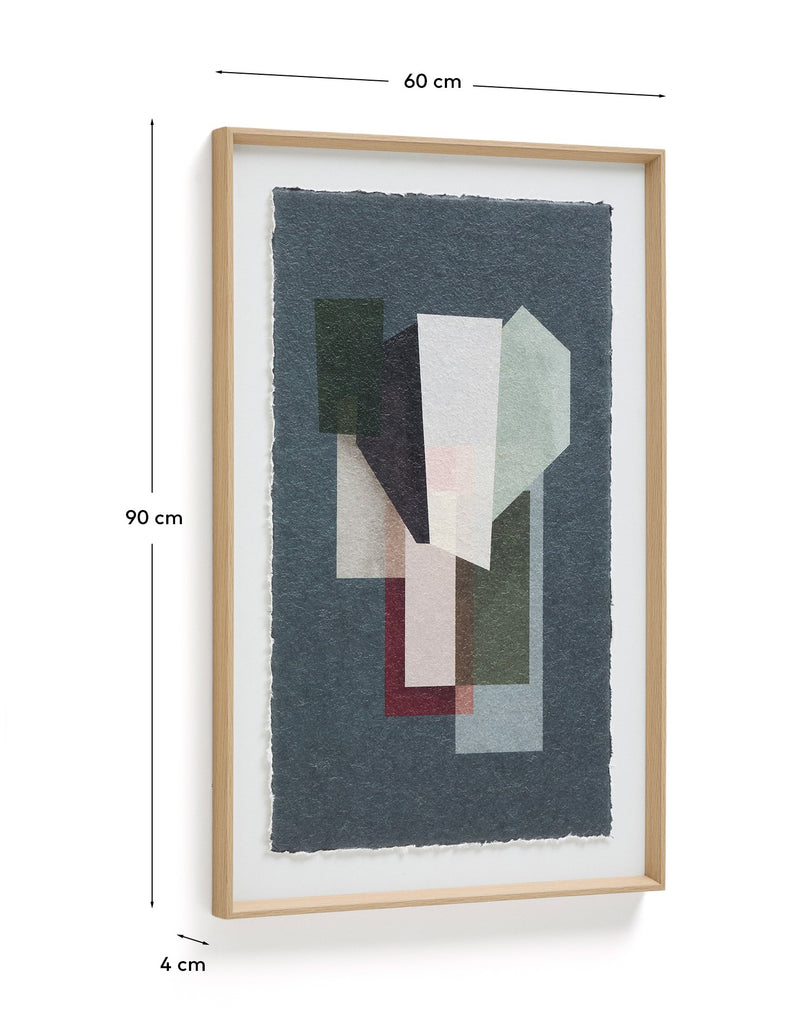 Veluni multicoloured recycled paper picture 60 x 90cm