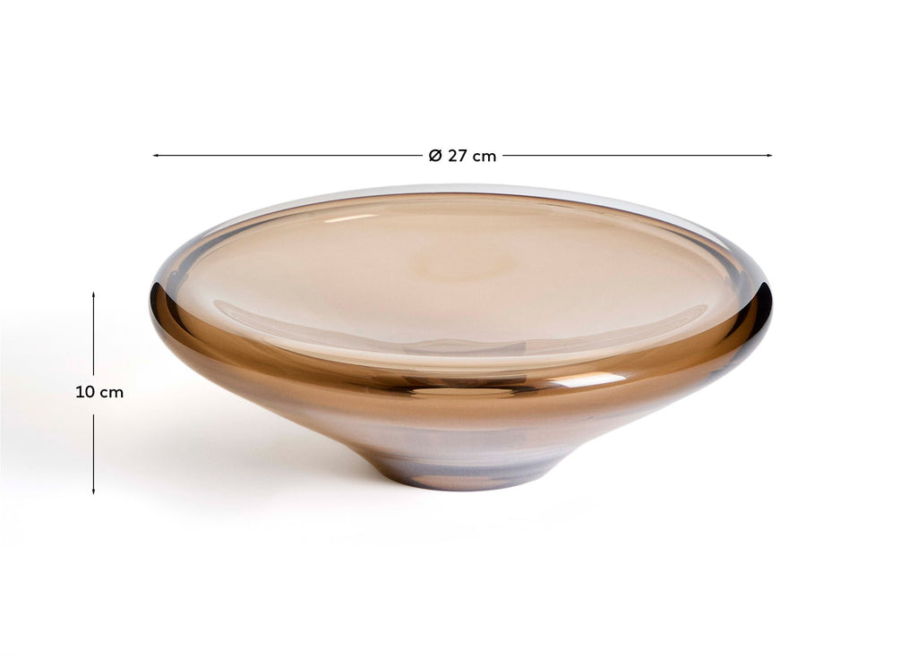 Zolira brown glass centerpiece Ø 27 cm