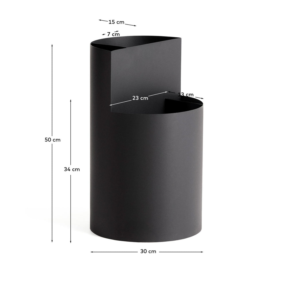 Atin dark grey metal large umbrella stand